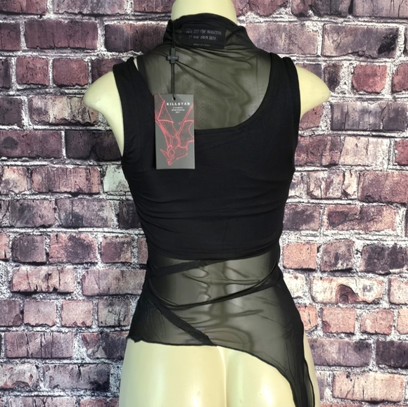 Johana Mesh Assymetrical Layered Top - Picture 9 of 16